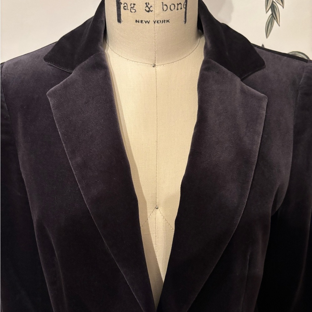 Frame Dark Grey Velvet Blazer, NWOT - Picture 3 of 9
